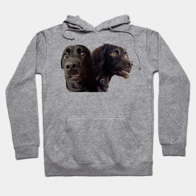 Confused Dogs Shirt, Awkward Dogs, Awkward Staring, Two Dogs Staring Matching Hoodie by CamavIngora